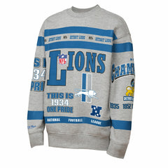 NFL Detroit Lions Youth Throwback All-Over Print Fleece Sweatshirt