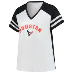 NFL Houston Texans C.J. Stroud Women's Plus Size Bling V-Neck T-Shirt