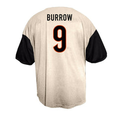 NFL Cincinnati Bengals Joe Burrow Big & Tall Baseball Button-Up Shirt