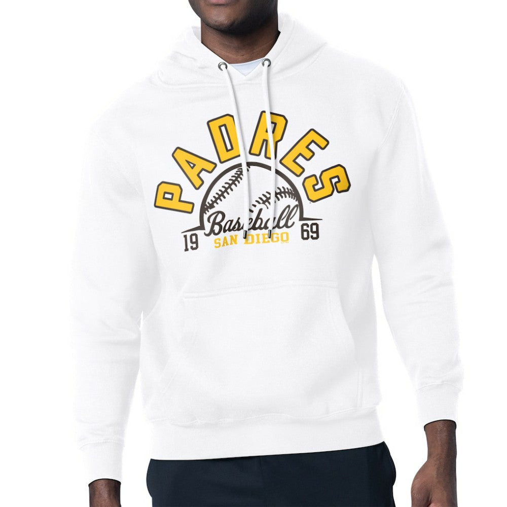 San Diego Padres Starter Half Ball Team Graphic Pullover Hoodie - White