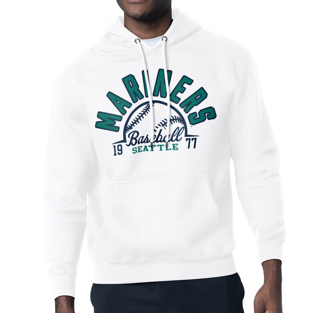 Seattle Mariners Starter Half Ball Team Graphic Pullover Hoodie - White