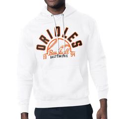 Baltimore Orioles Starter Half Ball Team Graphic Pullover Hoodie - White