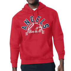 Los Angeles Angels Starter Half Ball Team Graphic Pullover Hoodie - Red