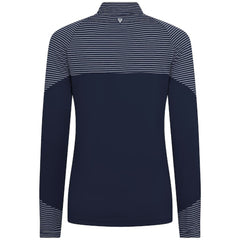 Boston Red Sox Levelwear Women's Classic Stripes Insignia 2.0 Raglan Quarter-Zip Top - Navy