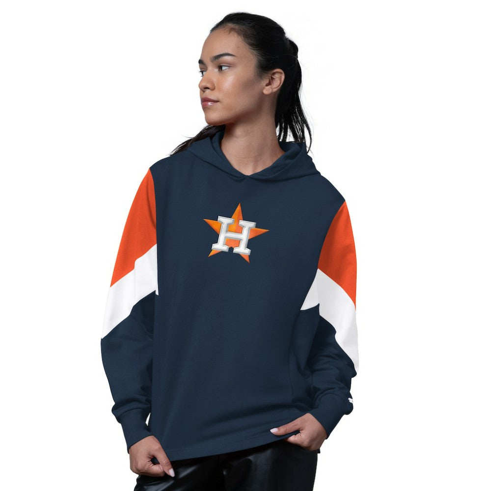 Houston Astros Starter Women's Scrimmage Pullover Hoodie - Navy
