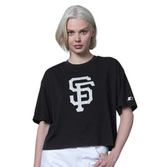 San Francisco Giants Starter Women's Holy Grail Boxy Cropped T-Shirt - Black