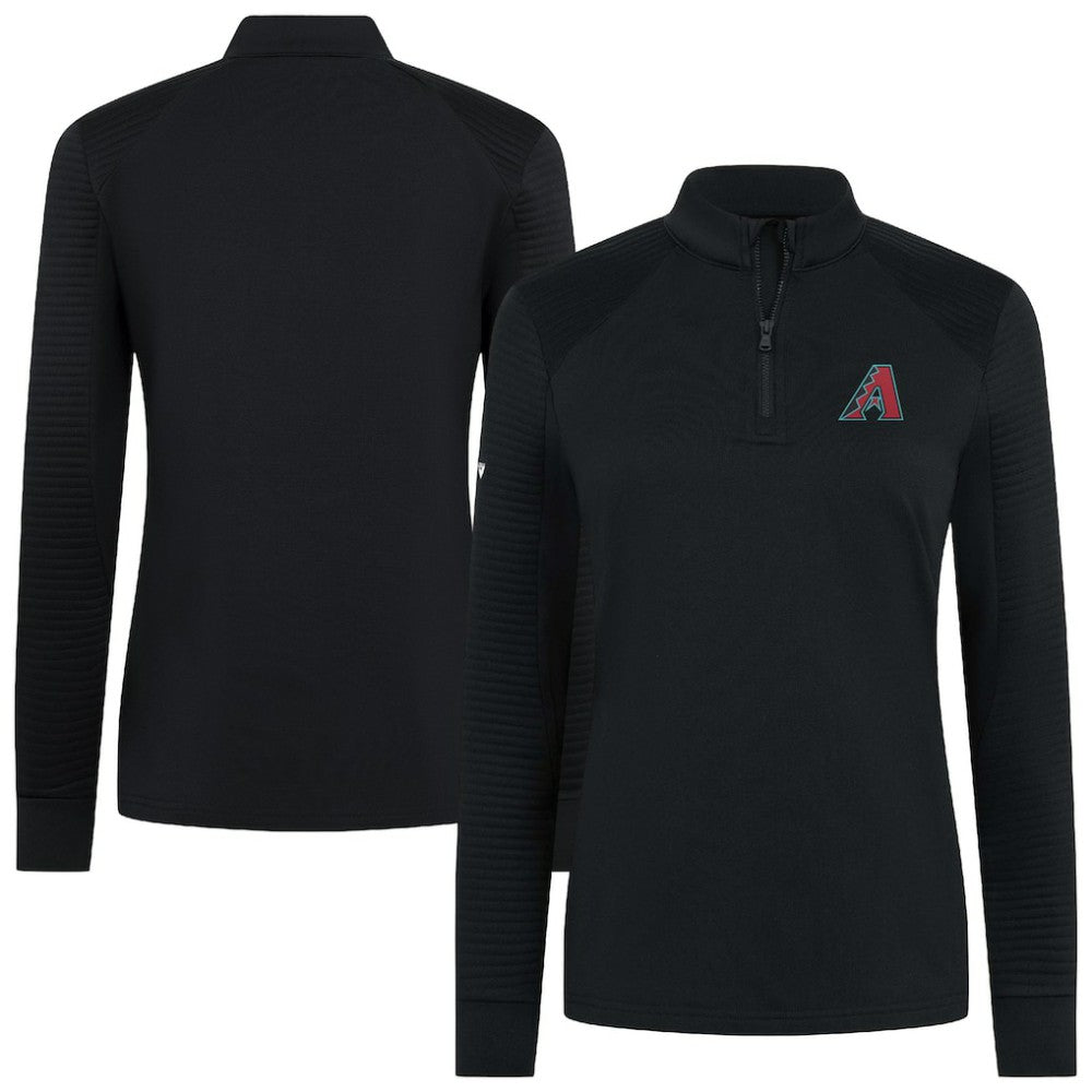 Arizona Diamondbacks Levelwear Women's Power Insignia 2.0 Quarter-Zip Pullover Top - Black