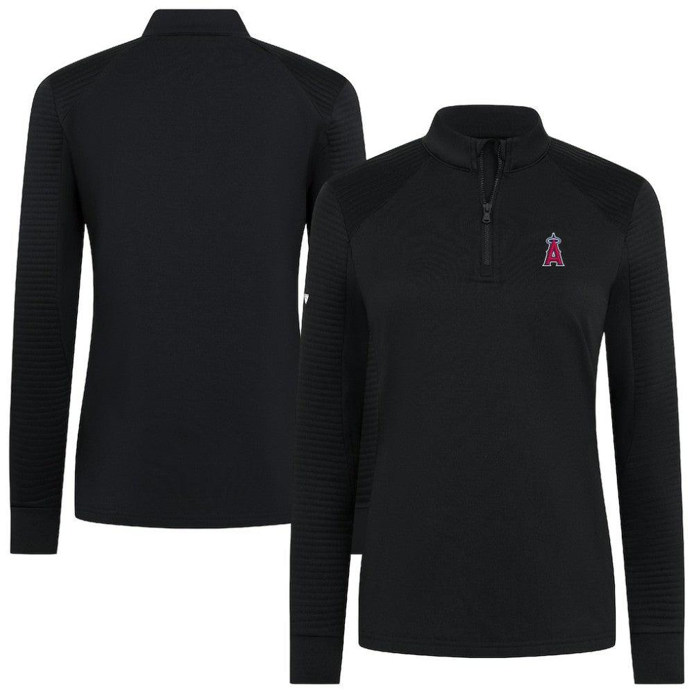 Los Angeles Angels Levelwear Women's Power Insignia 2.0 Quarter-Zip Pullover Top - Black