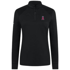 Los Angeles Angels Levelwear Women's Power Insignia 2.0 Quarter-Zip Pullover Top - Black