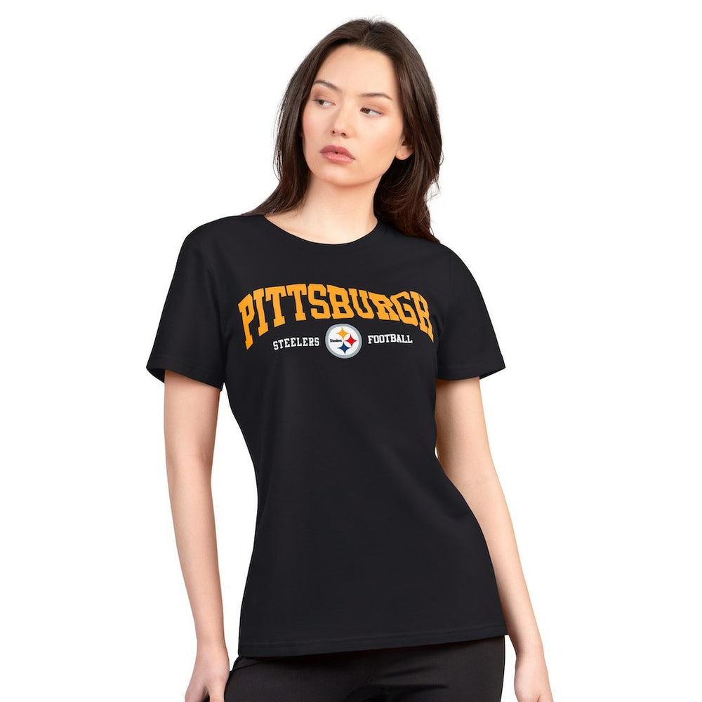 NFL Pittsburgh Steelers G-III 4Her by Carl Banks Women's Super-Slim Lightweight Winning Crew T-Shirt
