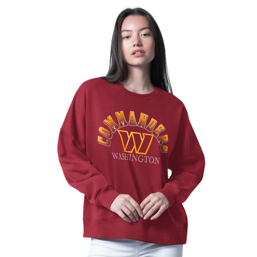 NFL Washington Commanders G-III 4Her by Carl Banks Women's Oversized Feud Sweatshirt