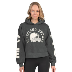 NFL Cleveland Browns Starter Women's Star Player Cropped Fleece Pullover Hoodie