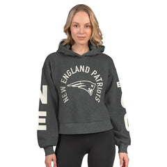 NFL New England Patriots Starter Women's Star Player Cropped Fleece Pullover Hoodie