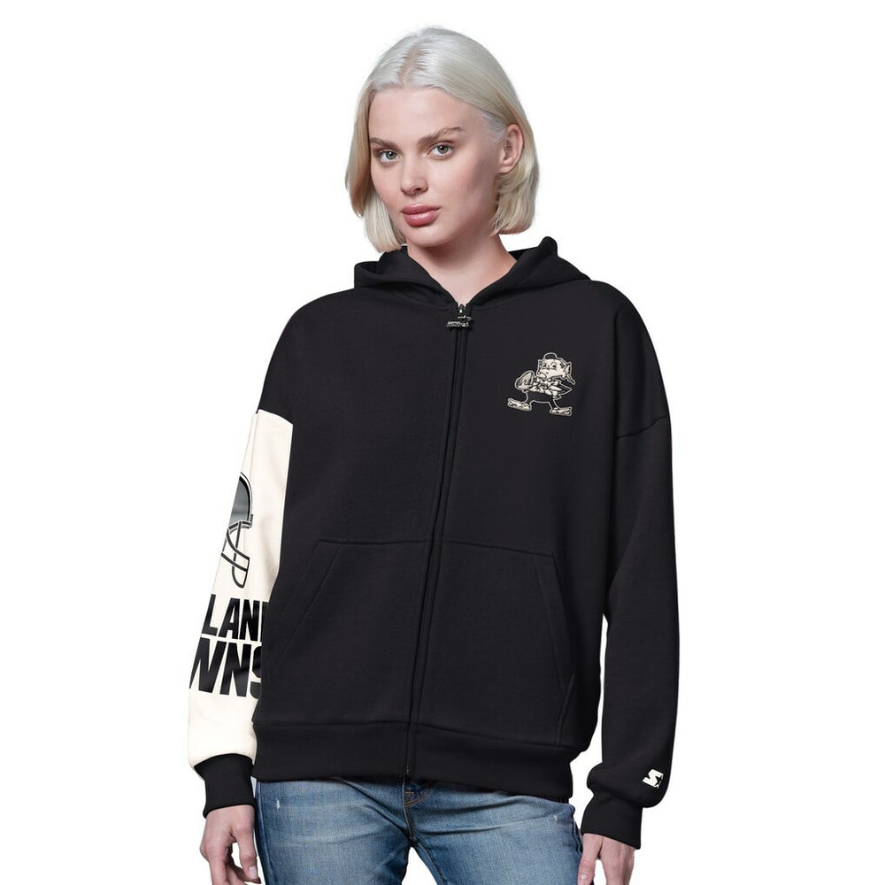 NFL Cleveland Browns Starter Women's 4th Down Full-Zip Hoodie
