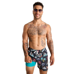 NFL Miami Dolphins Chubbies The Neon 5.5" Classic Lined Swim Trunks
