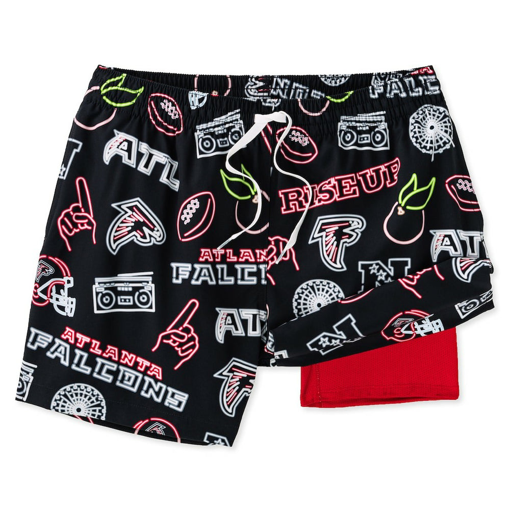 NFL Atlanta Falcons Chubbies The Neon 5.5" Classic Lined Swim Trunks