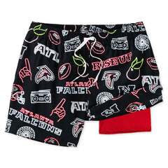 NFL Atlanta Falcons Chubbies The Neon 5.5" Classic Lined Swim Trunks