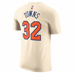 Karl-Anthony Towns New York Knicks Unisex 2025/26 City Edition Name & Number T-Shirt - Cream | Nike discount