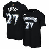 Rudy Gobert Minnesota Timberwolves Unisex Name & Number T-Shirt - Classic Edition - Black | Nike for sale