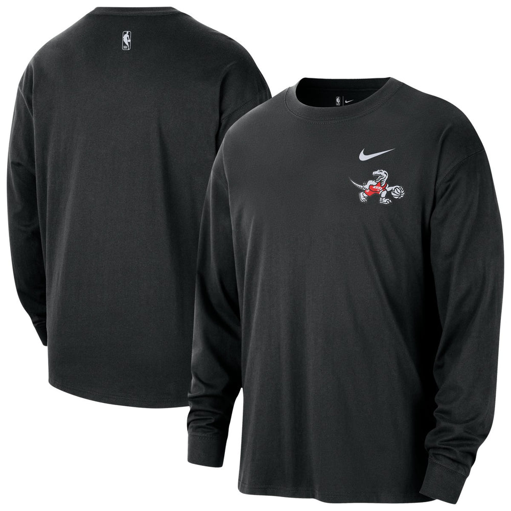Toronto Raptors 2025/26 City Edition Remix Essential Logo Long Sleeve T-Shirt - Black | Nike for sale