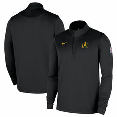 Los Angeles Lakers 2025/26 City Edition Remix Authentic Coaches Dri-FIT Half-Zip Pullover - Black | Nike on sale