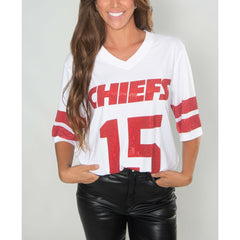 NFL Kansas City Chiefs Cuce Women's Crystal V-Neck Tunic