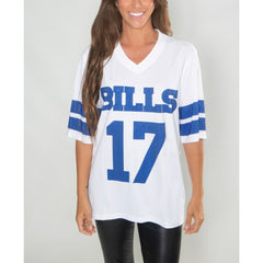 NFL Buffalo Bills Josh Allen Cuce Women's Crystal V-Neck Tunic
