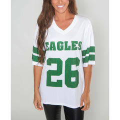 NFL Philadelphia Eagles Saquon Barkley Cuce Women's Crystal V-Neck Tunic