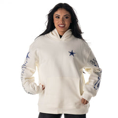 NFL Dallas Cowboys The Wild Collective Unisex Stacked Graphic Sleeve Fleece Hoodie