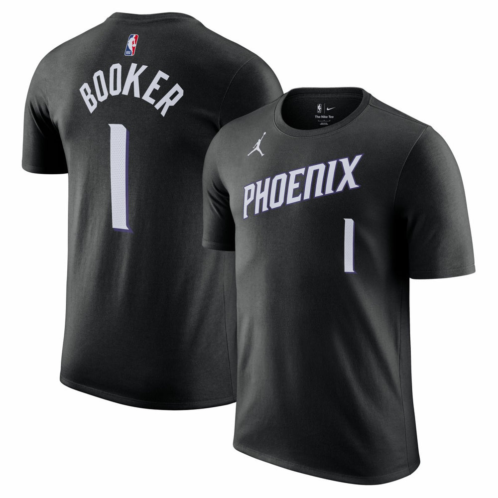 Devin Booker Phoenix Suns Jordan Brand Unisex Name & Number T-Shirt - Statement Edition - Black for sale
