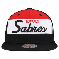 Buffalo Sabres Mitchell & Ness Retro Script Colorblock Snapback Hat