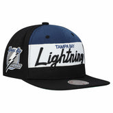 Tampa Bay Lightning Mitchell & Ness Retro Script Colorblock Snapback Hat