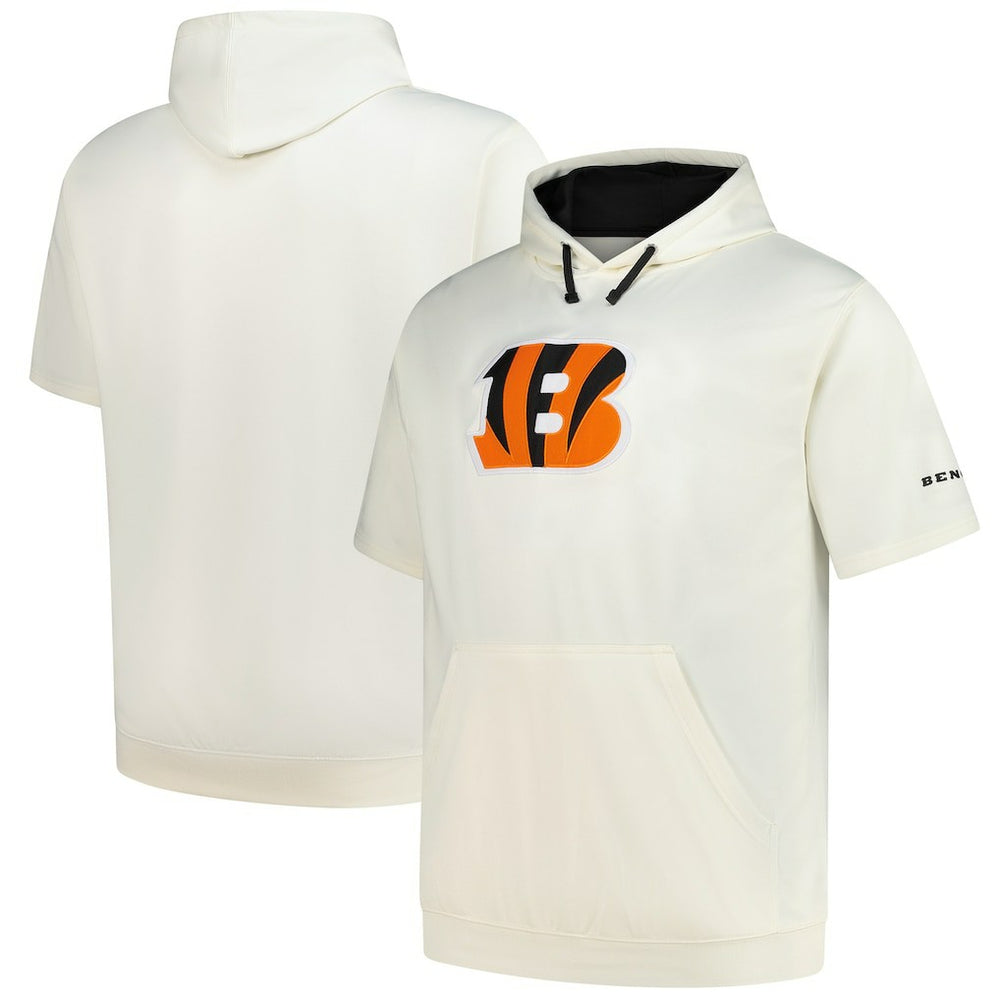 NFL Cincinnati Bengals Profile Big & Tall Chest Print and Logo Short Sleeve Pullover Hoodie