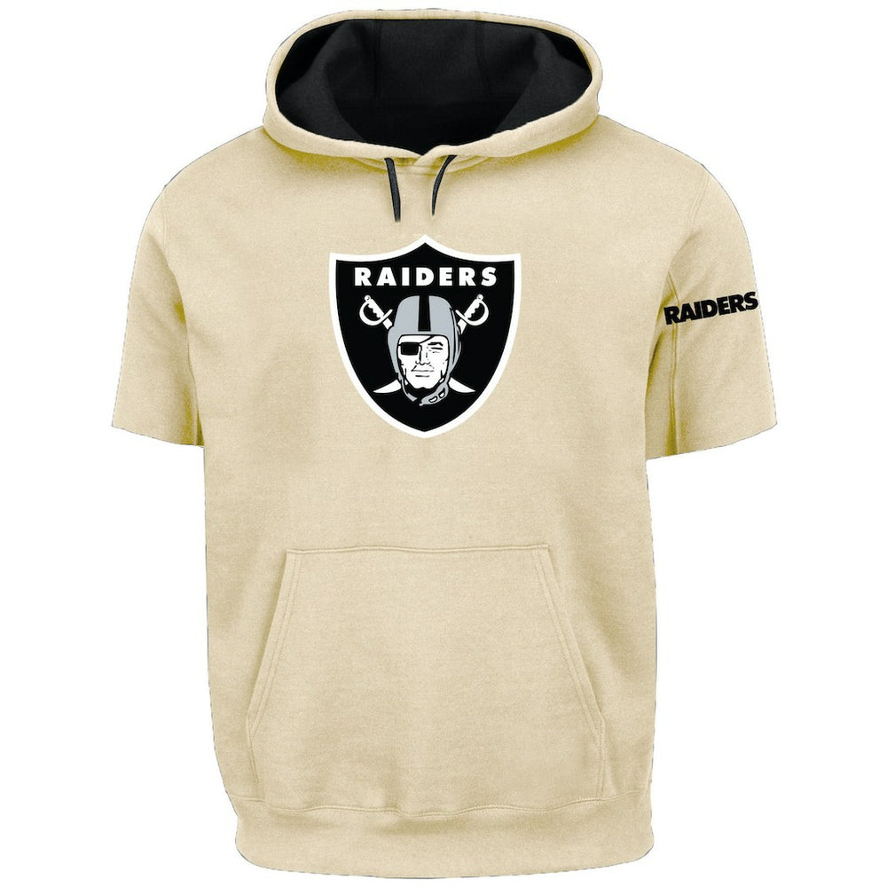 NFL Las Vegas Raiders Profile Big & Tall Chest Print and Logo Short Sleeve Pullover Hoodie