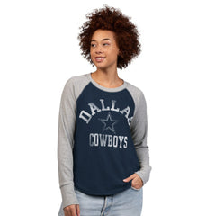 NFL Dallas Cowboys G-III 4Her by Carl Banks Women's Waffle Knit Raglan Long-Sleeve T-Shirt