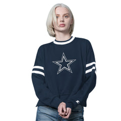 NFL Dallas Cowboys Starter Women's Rally Drop Shoulder Cropped Sweatshirt