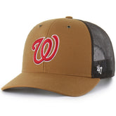 Washington Nationals Carhartt x Trucker Adjustable Hat - Brown | 47 brand
