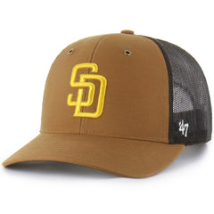 San Diego Padres Carhartt x Trucker Adjustable Hat - Brown | 47 brand