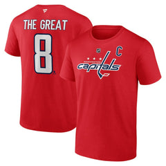 Alexander Ovechkin Washington Capitals Fanatics NHL All-Time Leading Goal Scorer The Great 8 Name & Number T-Shirt