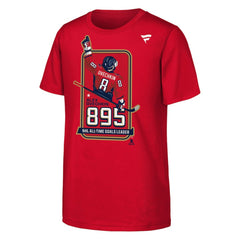Alexander Ovechkin Washington Capitals Youth NHL All-Time Leading Goal Scorer Locker Room T-Shirt