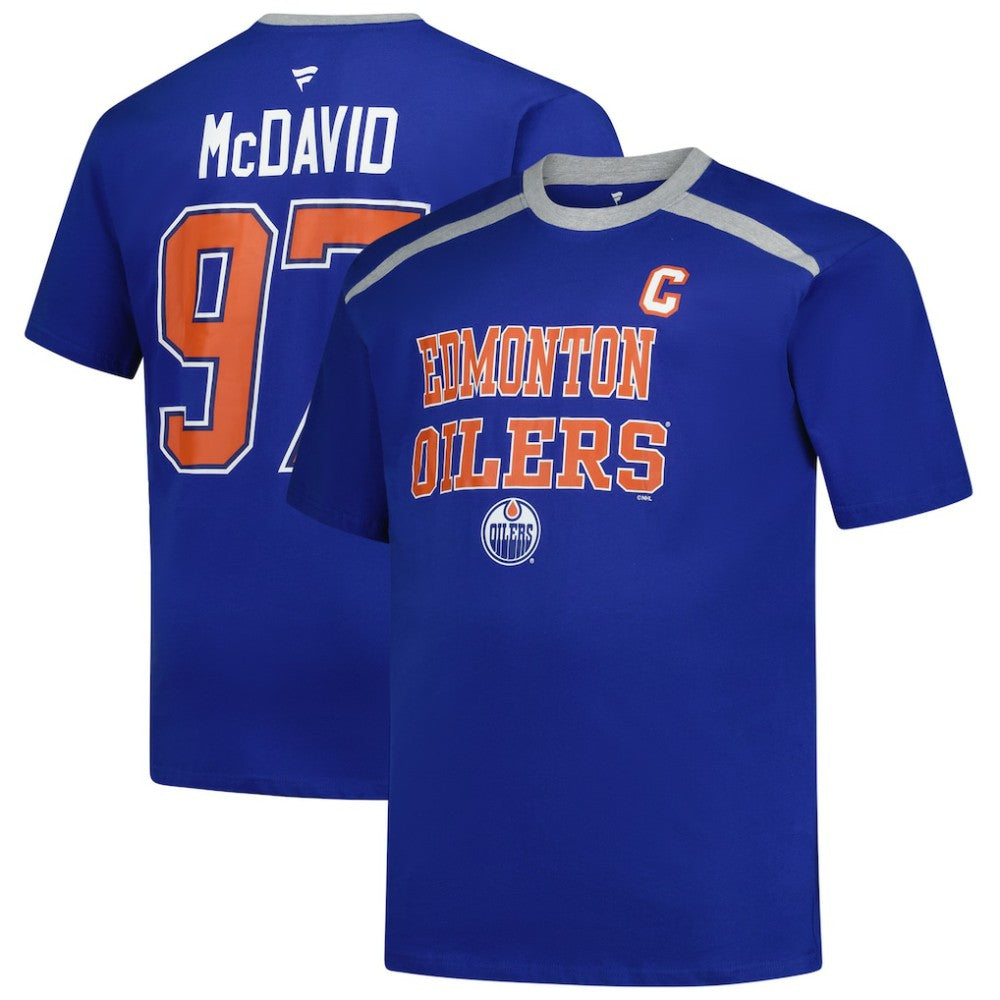 Connor McDavid Edmonton Oilers Profile Big & Tall Name & Number T-Shirt