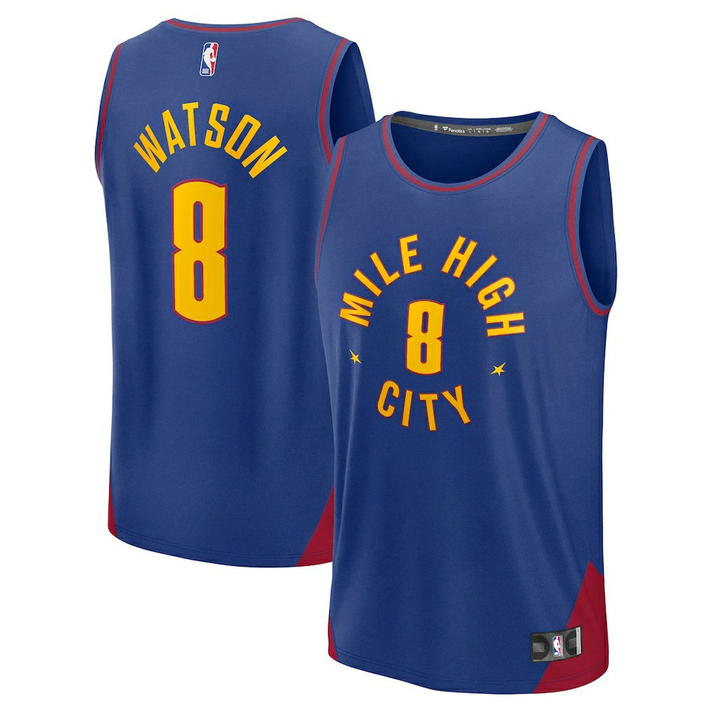 Peyton Watson Denver Nuggets Fast Break Replica Player Jersey sale - Statement Editi- Blue | Fanatics discount