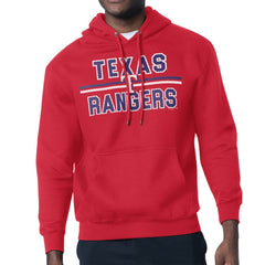 Texas Rangers Starter Team Mesh Print Graphic Pullover Hoodie - Red