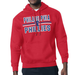 Philadelphia Phillies Starter Team Mesh Print Graphic Pullover Hoodie - Red
