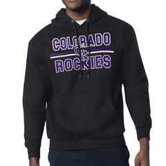 Colorado Rockies Starter Team Mesh Print Graphic Pullover Hoodie - Black