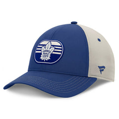 Toronto Maple Leafs Fanatics 2025 Stanley Cup Playoffs Locker Room Trucker Adjustable Hat