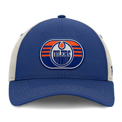 Edmonton Oilers Fanatics 2025 Stanley Cup Playoffs Locker Room Trucker Adjustable Hat