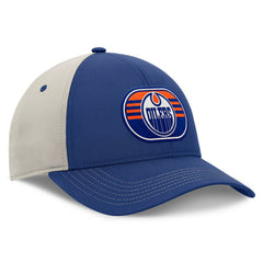 Edmonton Oilers Fanatics 2025 Stanley Cup Playoffs Locker Room Trucker Adjustable Hat