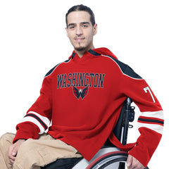 Washington Capitals G-III Sports by Carl Banks Adaptive Wear Lord Stanley Hooded Long Sleeve Sweatshirt