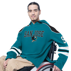 San Jose Sharks G-III Sports by Carl Banks Adaptive Wear Lord Stanley Hooded Long Sleeve Sweatshirt